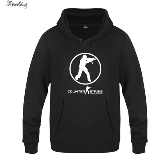 Game CS Counter Strike Print Hoodies Men Hip Hop Fleece Long Sleeve Pullover Sweatshirt Winter Street Skateboard Tracksuit Hoody