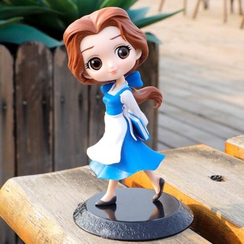 Disney Q Posket Beauty and the Beast Toys Belle PVC Princess Figures Action Collectible Model Toy for children gift