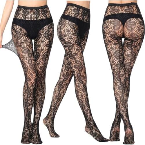 Women Pantyhose Sexy Hollow Fishnet Tights Clothes For Women Black Tights Lace Sexy Lingerie Girls Fishnet Stockings Plus Size