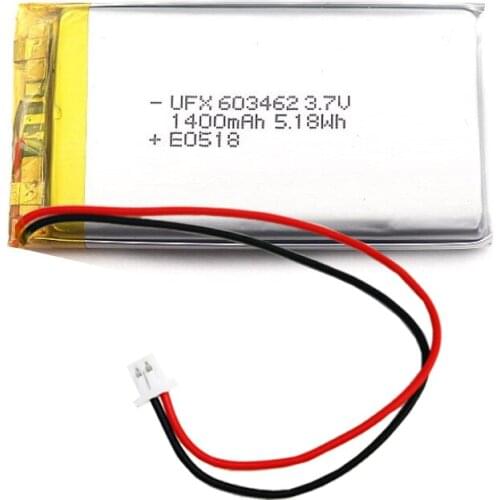 Lithium polymer battery 603462 3.7v 1400mAh lithium polymer battery cell beauty instrument breast pump