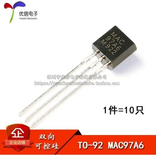 MAC97A6 triac 400V / 1A TO-92 (10 rats)