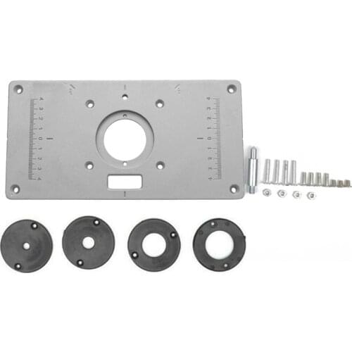 Multifunctional Aluminium Router Table Insert Plate Woodworking Benches Wood Router Trimmer Models Engraving Machine