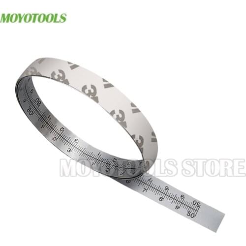 Stainless Steel Track Tape Measure Self Adhesive Metric Scale Ruler Rust-Proof Durable And Wear-Resistan Ruler Woodworking DIY