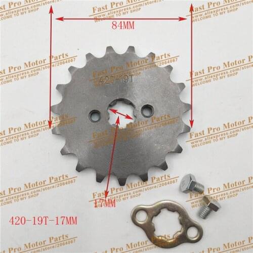 Front Chain Sprocket Gear 420 19 Tooth 17mm 20MM For 50cc-160cc Lifan YX Chinese ATV Quad Pit Dirt Monkey Bike Motorcycle