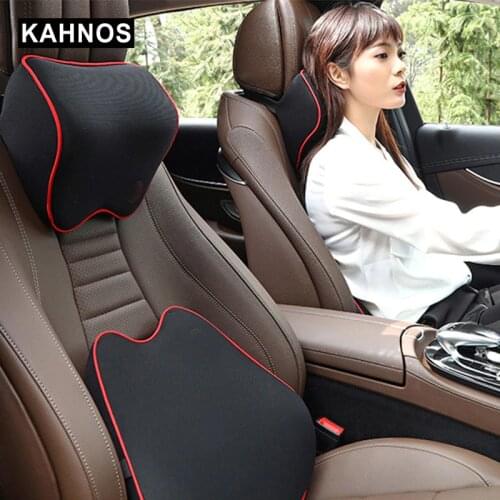Car Neck Headrest Pillow Car Accessories Cushion Auto Seat Head Support Neck Protector Automobiles Seat Neck Rest Memory Cotton
