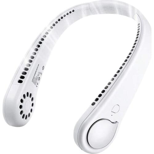 Portable Neck Fan, Bladeless Fan Rechargeable Personal Fan Battery Operated Neck Fan for Home Outdoor Indoor