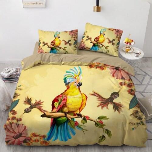 3D Bed Linen Bedding Sets Quilt Covers Pillow Case Duvet Cover Sets Bedclothes Camel Single Size European Spring Home Textile
