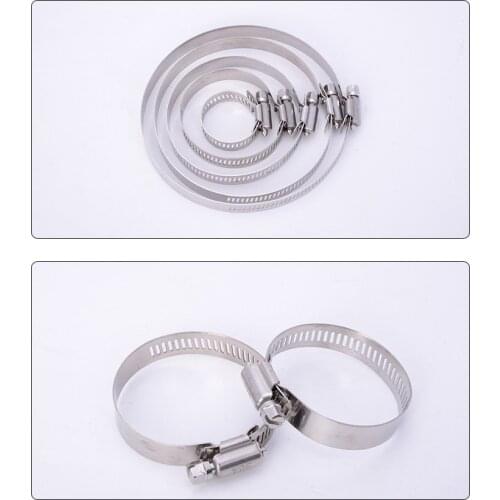 316 304 201 Stainless Steel 59-235mm Adjustable Drive Hose Clamp Fuel Line Worm Size Clip Hoop Hose Clamp Hot Sale Tool