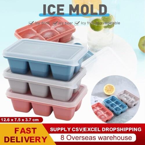 15 Grid Food Grade Silicone Ice Tray Home with Lid DIY Ice Cube Mold Square Shape Ice Cream Maker Kitchen Bar Accessories