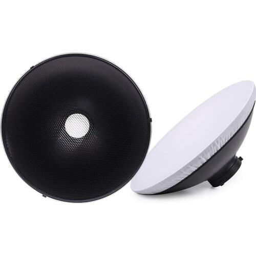 Studio Photography 70cm/27.6 Inch Speedlite Strobe Lighting Diffuser Beauty Dish Lampshade Bowens Mount with Reflector Honeycomb