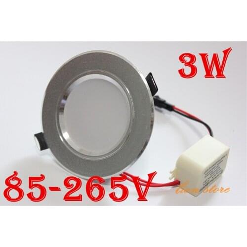 3w 2pcs/Lot white/Warm White LED Ceiling Down Lights led panel lights220V 110V for home illumination Freeshipping