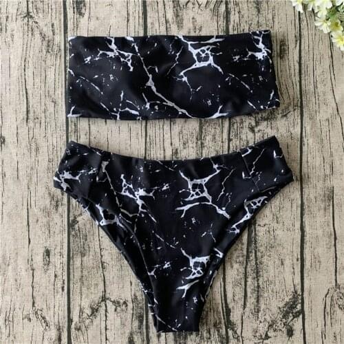 SW1927 Black/white spandex swim wear bra top with chest pad beach wear womens swimsuit push up bikinis for adult ladies