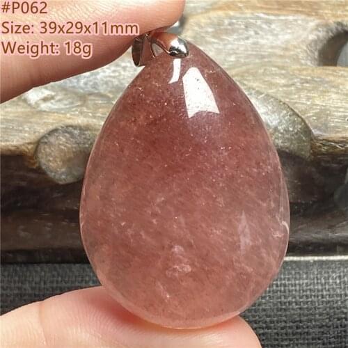 Top Natural Strawberry Quartz Stone Pendant Jewelry For Women Man Crystal Healing Luck 39x29x11mm Beads Necklace Pendant AAAAA