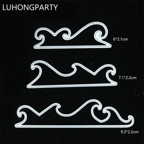 Wave Cutting Dies Stencils for DIY Scrapbooking/photo album Decorative Embossing DIY Paper Cards LUHONGPARTY
