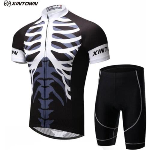 XINTOWN 2018 Mens MTB Bike Cycling Clothing Breathable quick Dry Bicycle Clothes Ropa Ciclismo Cycling Jersey Bib Shorts Sets