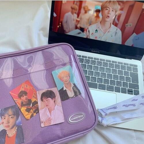 South Korea ins girl heart For Apple ipad11/13/15 inch tablet laptop storage bag liner bag Purple
