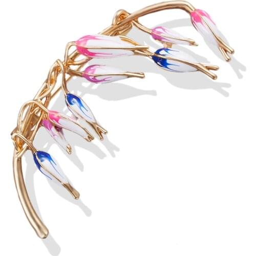 Rinhoo 2018 Flower Brooches Women Convallaria Majalis Linn Zinc Alloy Trendy Women Fashion Brooch Pins 61.5*29mm Brooch Gifts