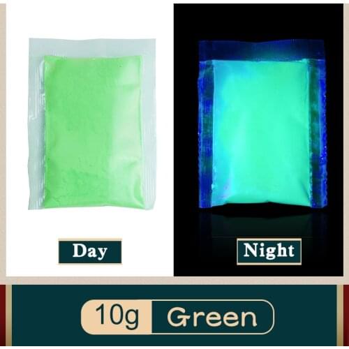 10g Green Color Luminous Paint Noctilucous Powder Arts DIY Party Creative Glow In The Dark Decoration Phosphor Pigment