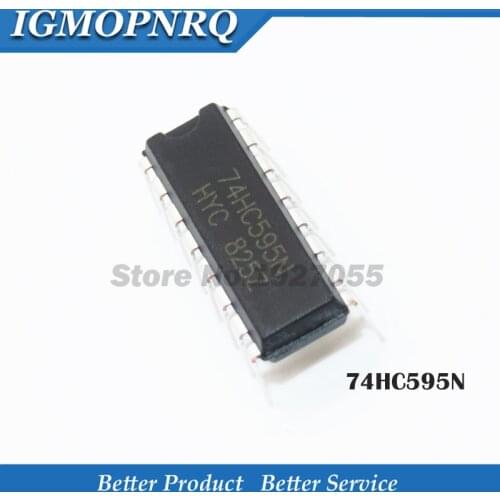 10PCS SN74HC595N SN74HC595 DIP16 74HC595N 74HC595 DIP-16 Counter Shift Registers Tri-State 8-Bit new