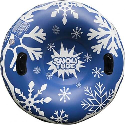 100/120cm Inflatable Sled Snowflake Thicken Cold-resistant Heavy Duty Snow Tube Snow Toy Winter Inflatable Ski Circle For Kids