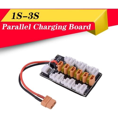 1S-3S XT30 Plug Lipo Battery Parallel Charging Board with 6pcs XT30 to XT60 RC Battery Balance Charge Parts