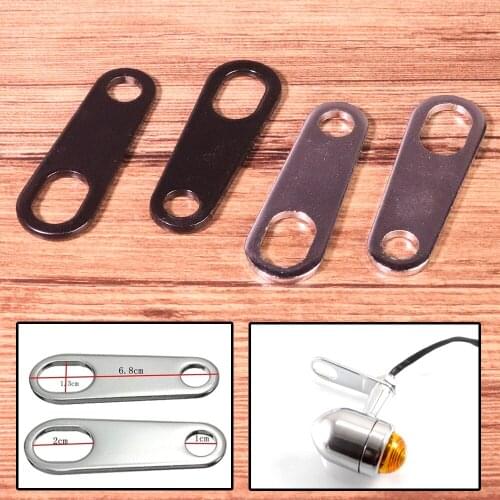 2x Stainless Steel Turn Signal Light Lamp Holder Shock Brackets Clamp Mounts Shock Brackets For Motorcycle Custom Fork Chopper