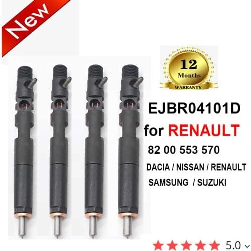 4PC Auto Fuel Injector EJBR04101D Injector Nozzle 82 00 553 570 8200553570 for RENAULT DACIA SAMSUNG SUZUKI NISSAN Euro 4