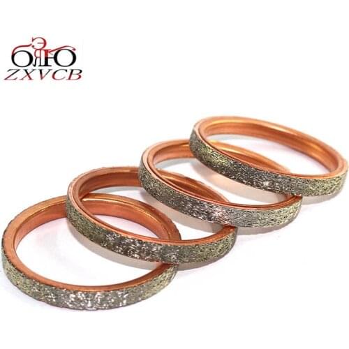 4PCS FOR SUZUKI DR125 1982-1988 DR125E 1994 1995 DR125S 1982-1993 DR125SER/S/T Jebel125 1994-1996 Exhaust Pipe Gasket Seal