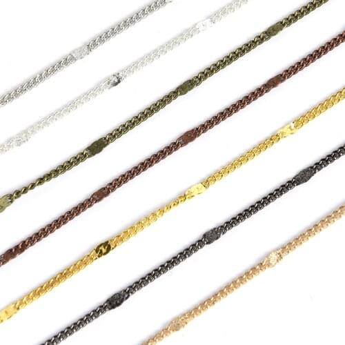 5Meters 1.3-2mm Necklace Bracelet Link Chains For Jewelry Making DIY Jewelry Findings Accessories