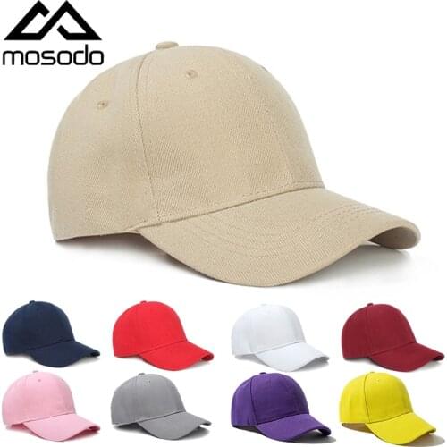 Mosodo New Baseball Cap Men Fashion Solid Color Baseball Cap Women Summer Sports Sun Hat Couple Peaked Cap
