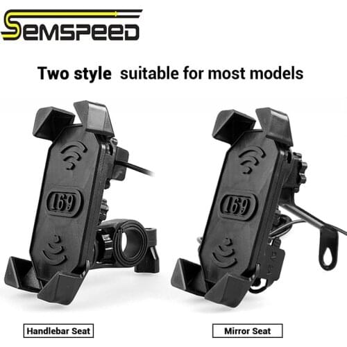 Phone Stand Holder For Yamaha Xmax 300 NMAX 150 Tmax 530 YZF-R1 MT09 Motorcycle Bike 360 Rotatable Phone Mount With USB Charger