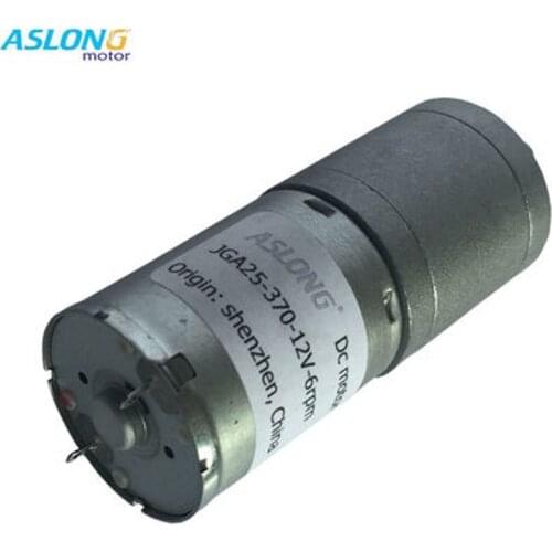 3v 6v 370dc motor with metal gear box battery supply power for children car CW/CCW Speed govering high torque JGA25-370