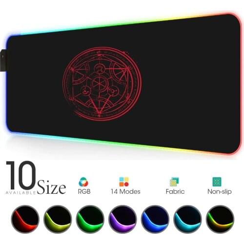 Gaming mouse pad xxl RGB Mouse Pad LED Black and red computer Gamer Accessories Large Desk Mat PC Desk Play Mat with Backlit
