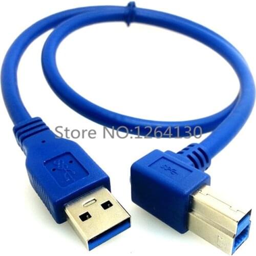USB 3.0 A Male to Right 90 degree Angle USB3.0 Type B Male Cable AM/BM High Speed Printer Cable 0.3m/0.6m/1m/1.8m/3.m