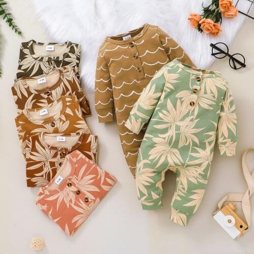 Baby Clothes Infant Boys Girls Printed Romper Long Sleeve Clothing Roupas Overalls Costumes Kids Jumpsuits Autumn Bebe Ropa