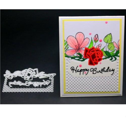 YINISE SCRAPBOOK Metal Cutting Dies For Scrapbooking Stencils BIRTHDAY DIY Paper Album Cards Making Embossing Die Cuts Cutter