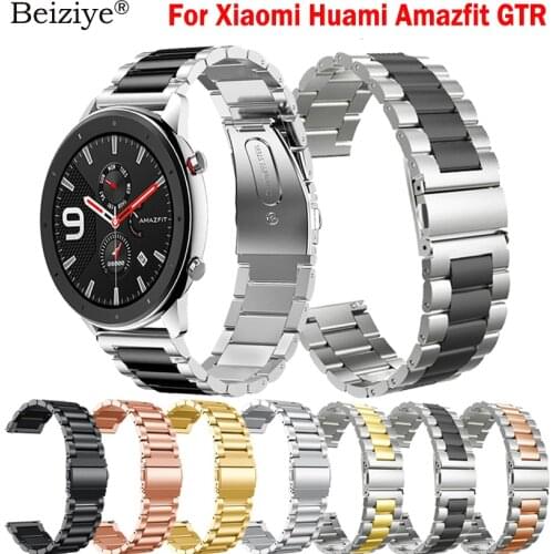 Metal Stainless Steel Strap For Xiaomi Huami Amazfit GTR 42mm 47mm Bracelet Wrist Band for Huami Amazfit GTR Wristband Strap