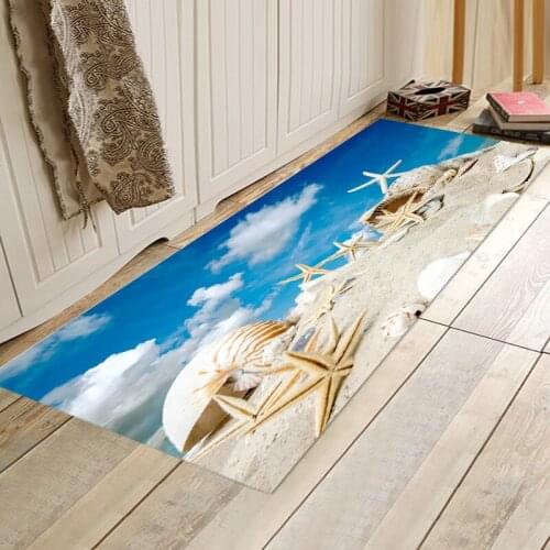 Sea Scenic Entrance Mats Kitchen Floor Mat Printed Doormat Anti-slip Bathroom Carpet Outdoor Rugs Bedroom Carpets Hallway Rug