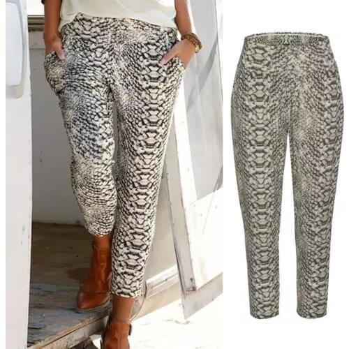 New Daily Women Pants High Waist Printing Easy Trousers Long Pants Casual Fashion Pants Boho Beach Pockets Pants Pantalones 2021