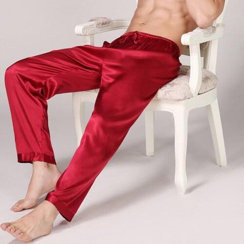 Stain Pajama Pants for Men Solid Plus Size Pijama Hombre Loose Trousers Comfortable Thin Soft Home Wear Breathable Sleep Bottoms