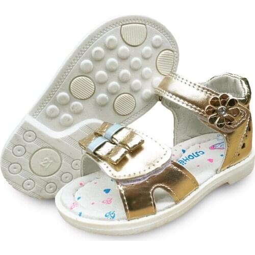 On sale 1pair Kids Leather Sandals Girl Shoes,Super quality Children Outdoor Orthopedic Shoes