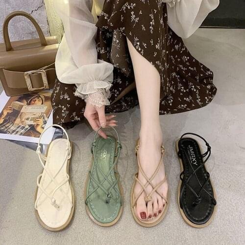 New Roman Fashion Sandal For Ladies Harajuku Fairy INS Flat 2021 New Summer Sandal