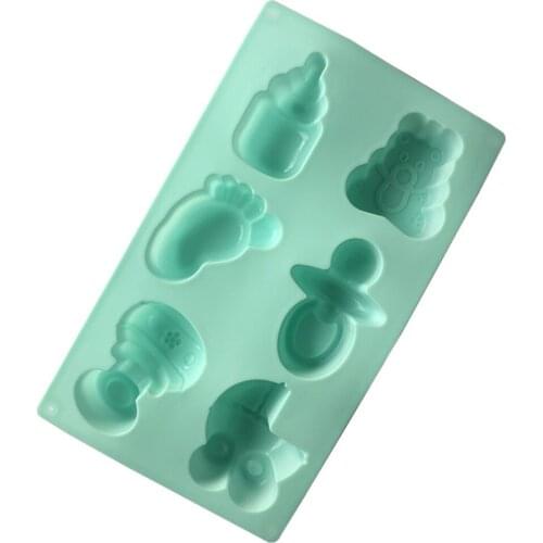 Silicone Molds Ankle Anime Bear Shape Silicone Soap Mold 6 Cavity Not Stick DIY Craft Soap Handmade Molds