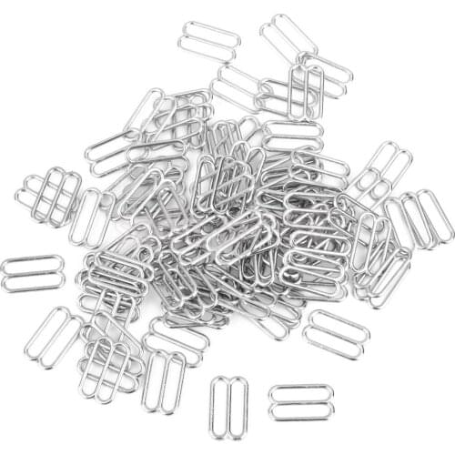 SPMART 8-Shaped Lingerie Adjustable Sewing Bra Rings Buckles 14mm 100Pcs Silver