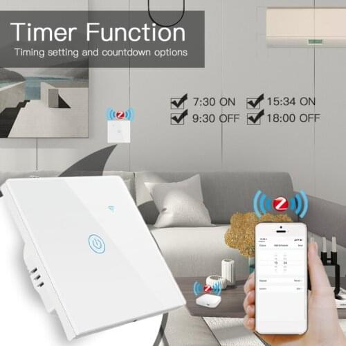 1/2/3/4 Gang Zigbee Home Wall Button Switch Tuya Zigbee Smart Touch Switch Can Be Used With Alexa And Google Home Assistant
