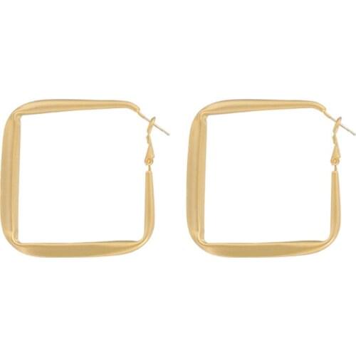 Hoop Earrings For Women Square Luxury Zircon Circle Round Earring Fashion Earings Jewelry Pendientes 2021 Pendientes Kolczyki