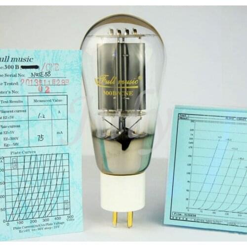 1pcs Tianjin Quanzhen TJ Fullmusic 300B / CNE gold foot tube, ceramic white seat gold plated foot tube