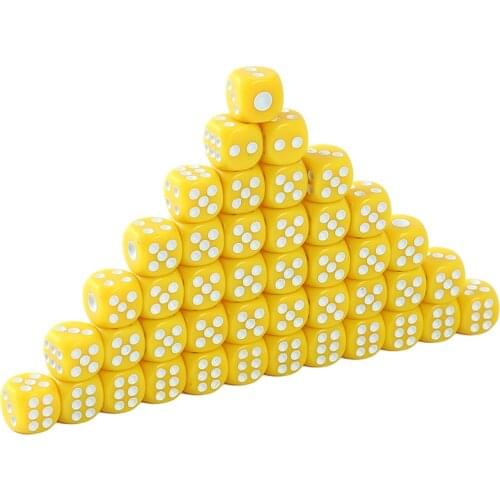 100Pcs 14# Multi Color Six Sided Spot D6 Playing Games Dice Set Opaque Dice For Bar Pub Club Party Board Game