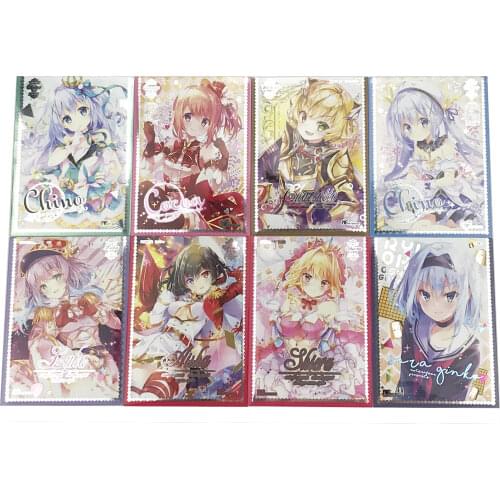 120 PCS/LOT Beautiful Anime Girls Cards Sleeves for Trading Cards TCG Cards Holder Shield Magic MGT/YGO/CFV Charlotte Chino Luka