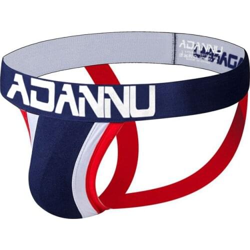 2020 ADANNU Brand Men Jockstraps gay underwear Sexy Men underwear penis pouch Push UP men thong string Lingerie Briefs Man Jocks